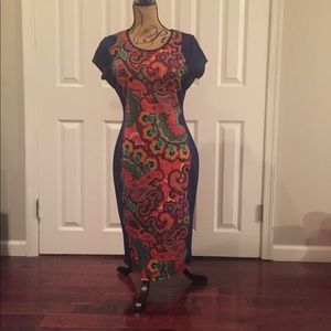 XOXO Blue, Multicolored Dress